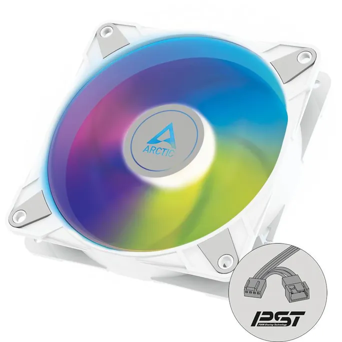 ARCTIC Gehäuselüfter P14 PWM PST A-RGB 0dB weiß, 140 mm, 4-pin