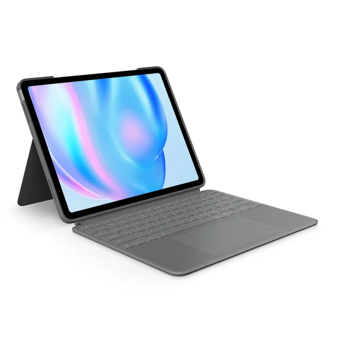 Logitech Combo Touch Tastatur-Case Grau, US-Layout für iPad Air 13" M2 2024, M3 2025