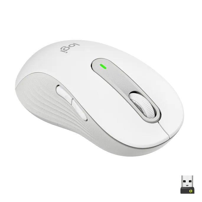 Logitech Signature M650 Pale Grey L (Linkshändig) - Bluetooth, Logi Bolt, 4000 DPI, Unterstützt von Logi Options+