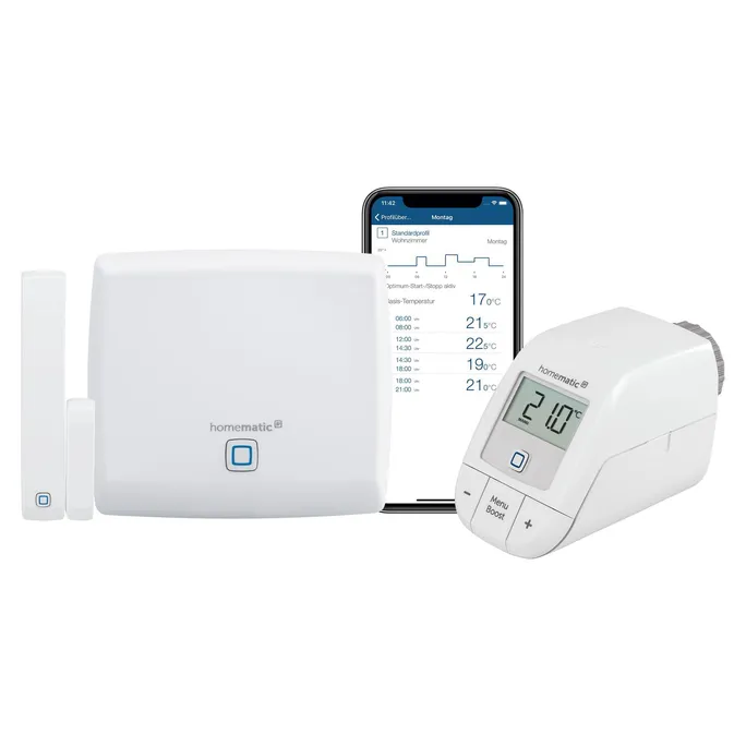 Homematic IP Starter Set Smarte Heizung • 1x Thermostat Basic • Fensterkontakt • Access Point