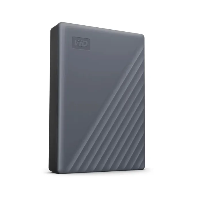 WD My Passport 5 TB 2.5 Zoll USB 3.0 Micro-B (5Gb/​s) Grau externe Festplatte HDD inkl. USB-C-Adapter