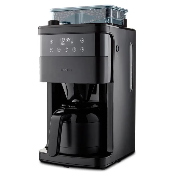 Medion MD 19911 Kaffeemaschine mit Mahlwerk schwarz