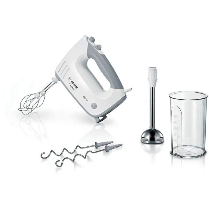 Bosch MFQ36470 Handrührgerät ErgoMixx 450W inkl. Edelstahl Mixstab weiß / grau