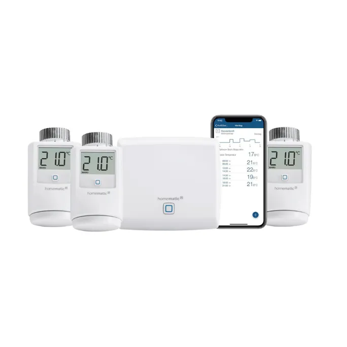 Homematic IP Starter Set Smarte Heizung • 3x Thermostat HMIP-eTRV/2 • Access Point
