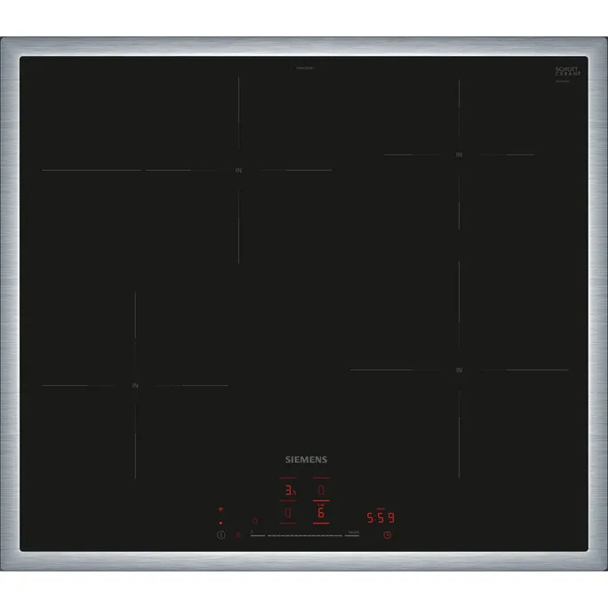 Siemens EH645HFB1E iQ300 Induktionskochfeld 60 cm Schwarz, Mit Rahmen aufliegend