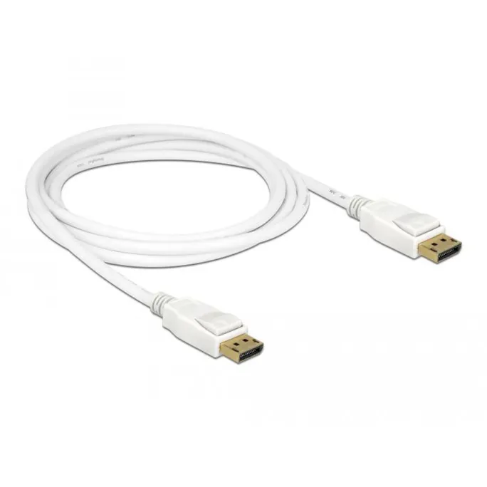Delock Kabel DisplayPort 1.2 Stecker/ DisplayPort Stecker 4K 2m weiß