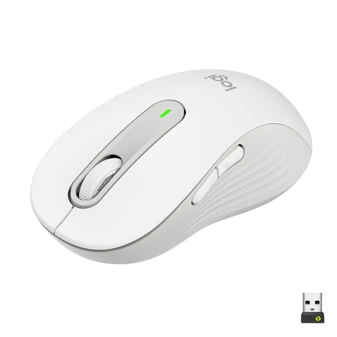 Logitech Signature M650 Pale Grey L (Rechtshändig) - Bluetooth, Logi Bolt, 4000 DPI, Unterstützt von Logi Options+