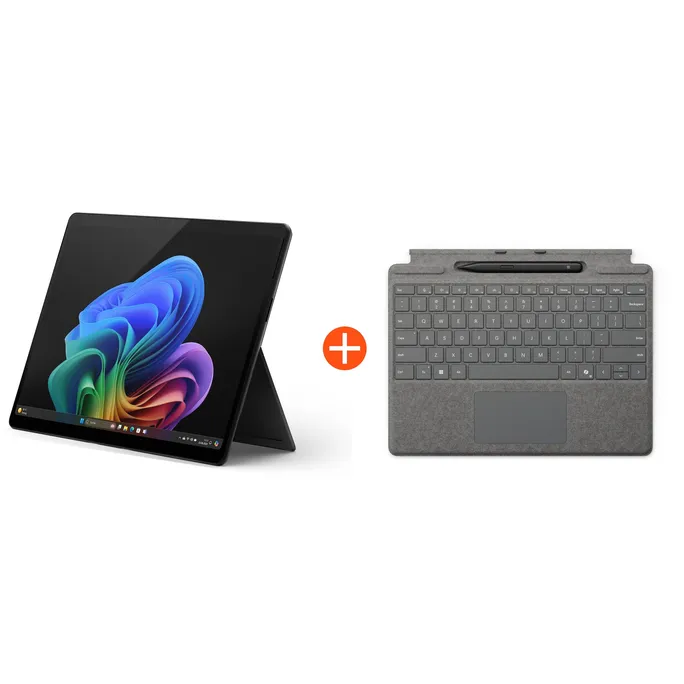 Microsoft Surface Pro (11. Edition) 13" OLED 2in1 Graphit Snapdragon® X Elite 16GB RAM 1TB SSD Win11 ZIB-00021 inkl. Platin Keyboard Pen