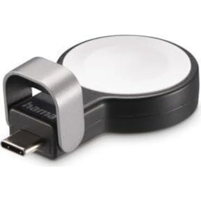 Hama 00201698 Apple Watch Ladegerät f. kabelloses Laden, USB-C-Ladestation magnetisch, SW