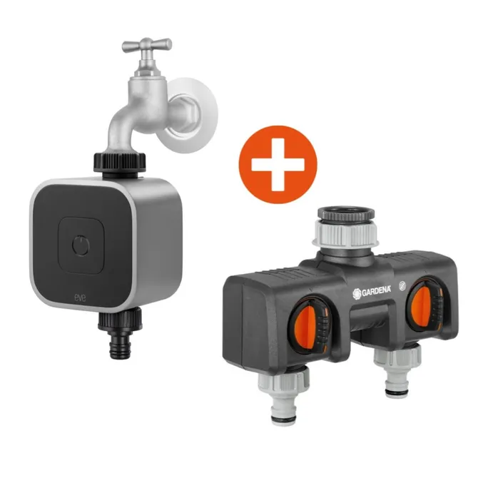 Eve Set Smarte Bewässerung - Eve Aqua HomeKit Thread & Gardena Verteiler