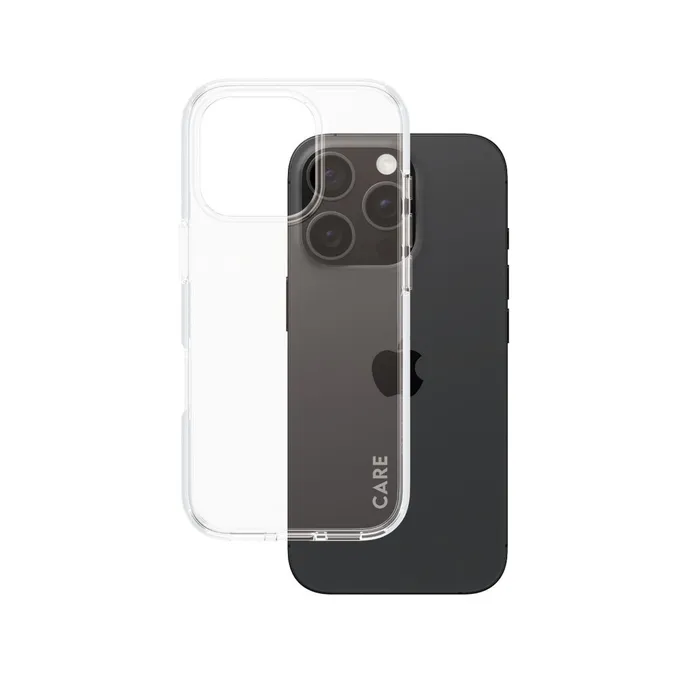 CARE by PanzerGlass® Flagship Case Transparent Urban Combat m. Klarer Rahmen iPhone 16 Pro