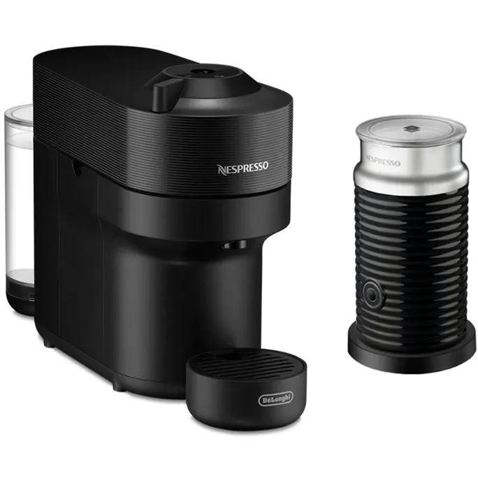 Nespresso Kaffeekapselmaschine DeLonghi Vertuo Pop Aeroccino 3 ENV 90.B Schwarz