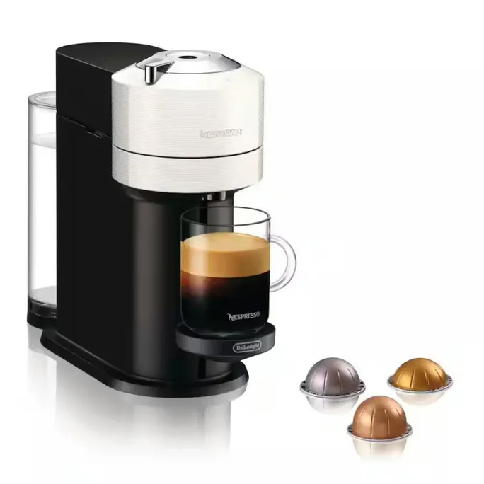 Nespresso Kaffeekapselmaschine DeLonghi Vertuo Next ENV 120.W Schwarz/ Weiss