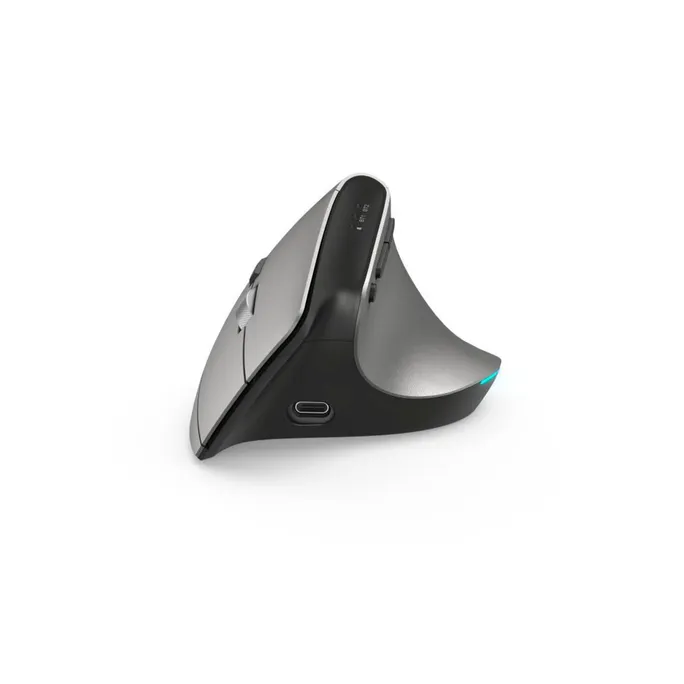 Hama 00182691 Ergonomische Vertikalmaus EMW-700, wiederaufladbar, Multi Device, Anthra.