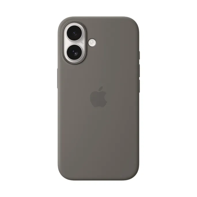 Apple Original iPhone 16 Silikon Case mit MagSafe - Steingrau
