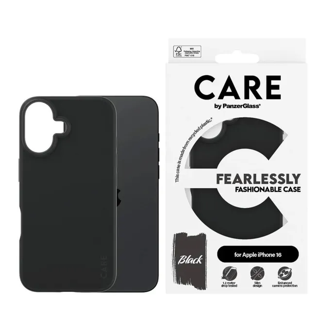 CARE by PanzerGlass® Fashionable Case Schwarz iPhone 16