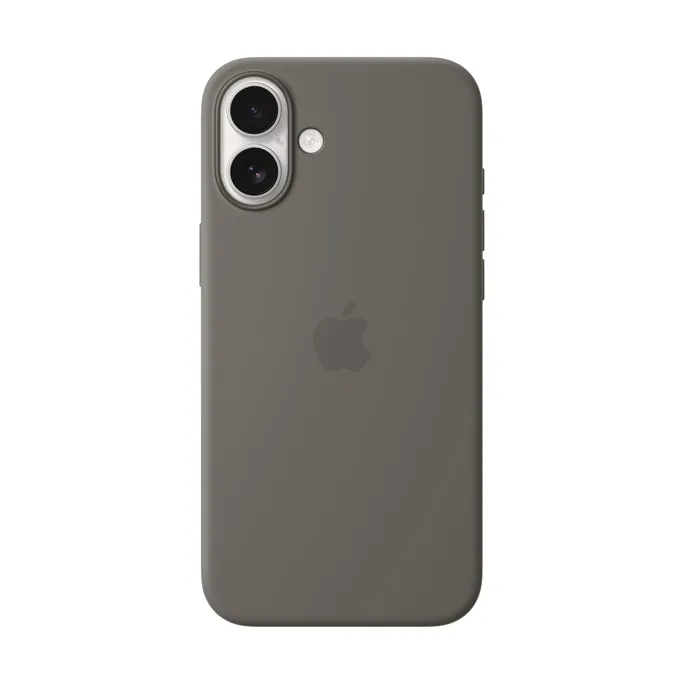 Apple Original iPhone 16 Plus Silikon Case mit MagSafe - Steingrau