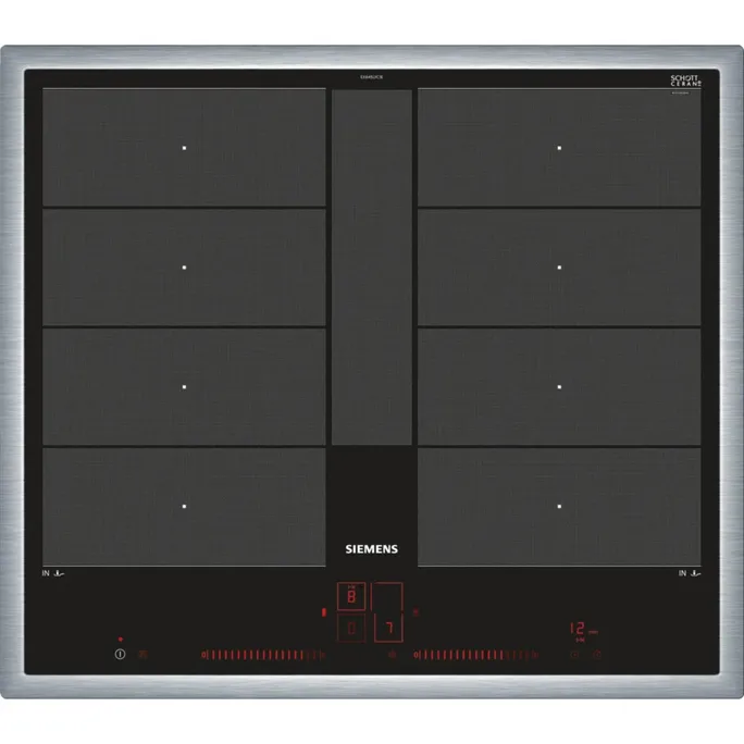 Siemens EX645LYC1E iQ700 Einbau-Induktionskochfeld autark 60cm Edelstahl-Rahmen