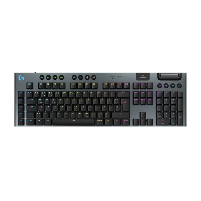 Logitech G915 X LIGHTSPEED Tactile-Switches, Schwarz, Tri-Mode-Konnektivität, KEYCONTROL, mechanische GL-Schalter und LIGHTSYNC RGB