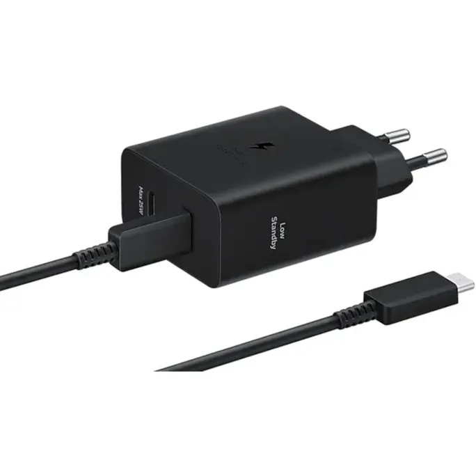 Samsung Schnellladegerät 50W Power Duo + 5A Kabel PD USB-C T5020 Schwarz