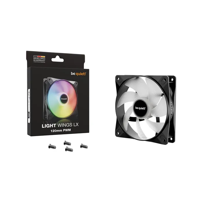 xbe quiet! Light Wings LX PWM Lüfter 120mm Schwarz