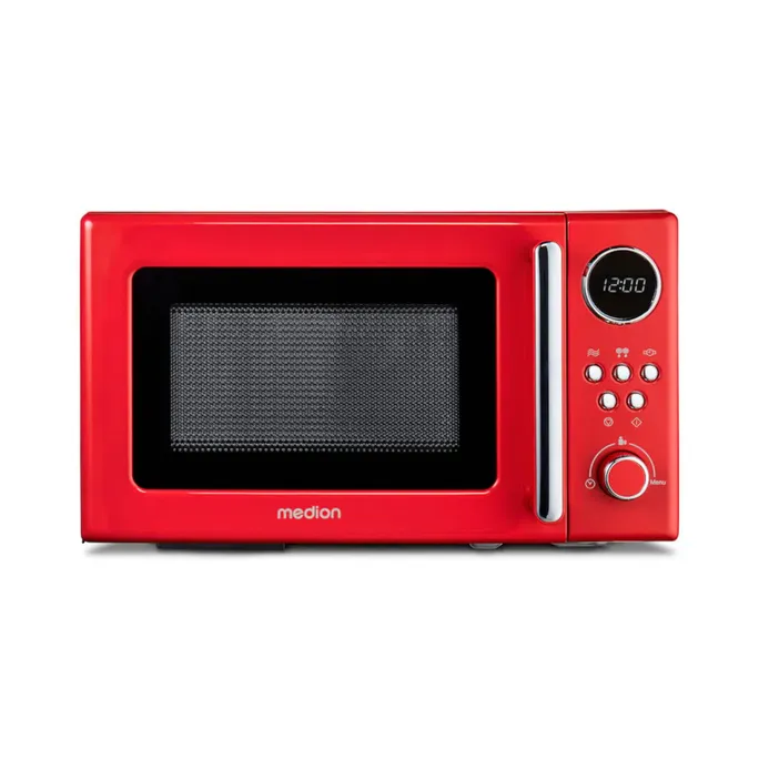 Medion MD15000 Retro Mikrowelle Solo rot 800W 20L