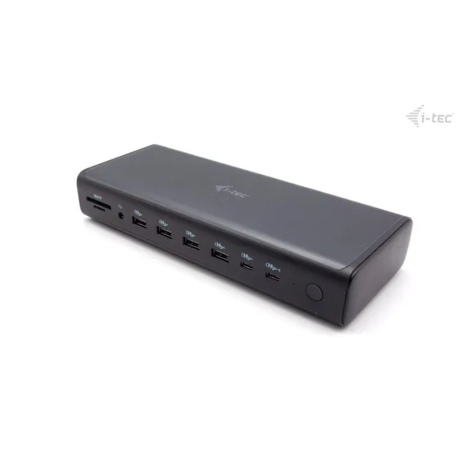 i-tec Universal USB-C Docking 6x 4K/60Hz, 2xHDMI, 2xDP, 2xUSB-C(4K), 4xUSB-C(10 Gbps), 4xUSB-A, 1xLAN(bis zu 2,5Gbps), 1xSD/TF, Power Delivery 3.1/ 140W