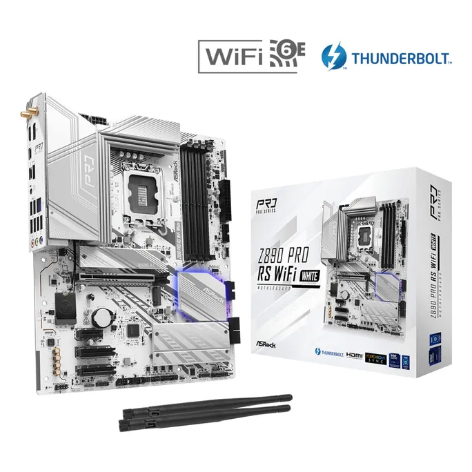 ASRock Z890 Pro RS WIFI White ATX Mainboard - Sockel 1851