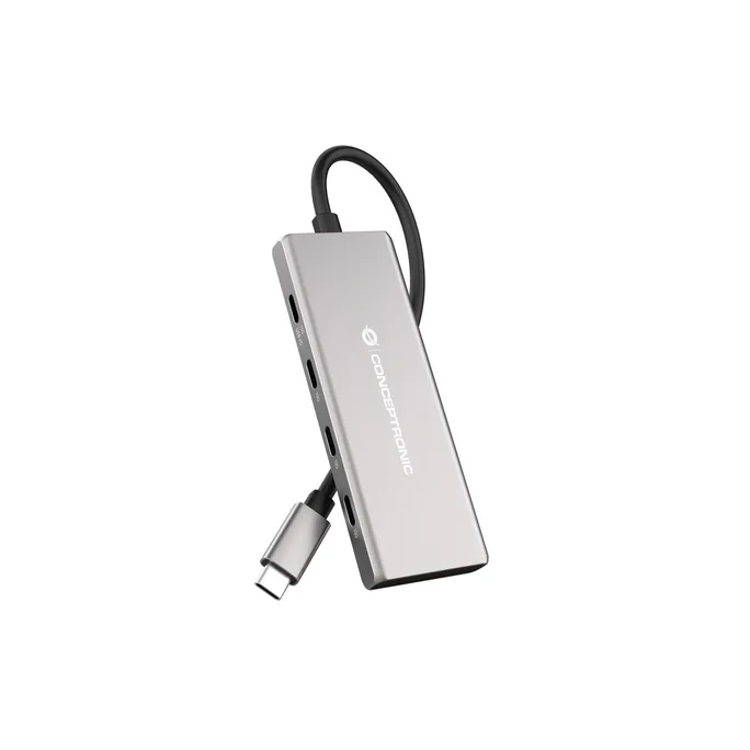 Conceptronic HUBBIES17G Schnittstellen-Hub USB 3.2 Gen 2 (3.1 Gen 2) Type-C 10000 Mbit/s Grau