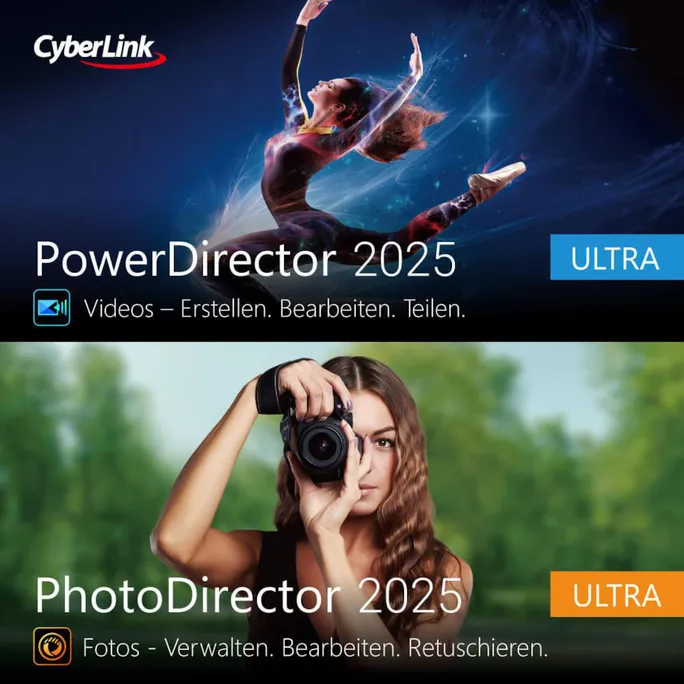Cyberlink PowerDirector 2025 Ultra & PhotoDirector 2025 Ultra | Download & Produktschlüssel