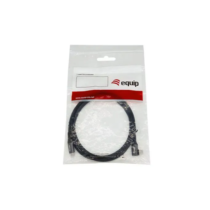 EQUIP 128891 USB 2.0 C auf C 90° abgewinkeltes Kabel 1m Schwarz