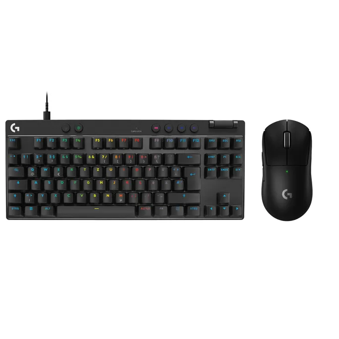 Logitech PRO X TKL RAPID Tastatur + Logitech PRO X Lightspeed 2 Maus - Gaming Combo, Schwarz