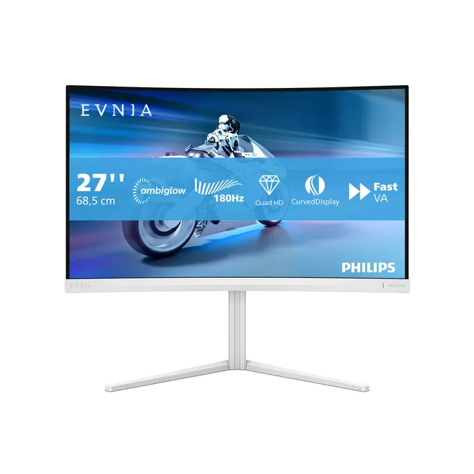 Philips Evnia 27M2C5501 68,5cm (27") QHD VA Curved Gaming Monitor 16:9 HDMI/DP 180Hz 1ms (MPRT) Sync Ambiglow