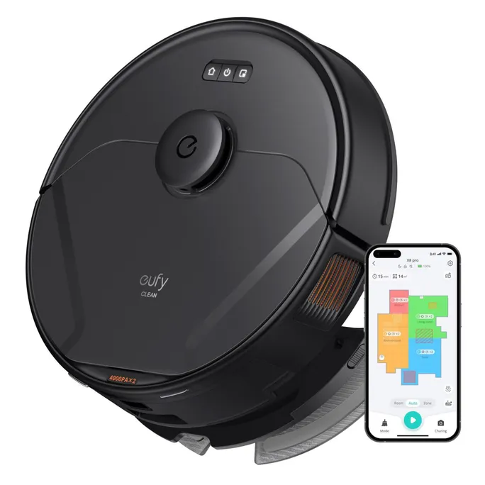 eufy Clean X8 Pro Saugroboter mit Wischfunktion und Aufladestation