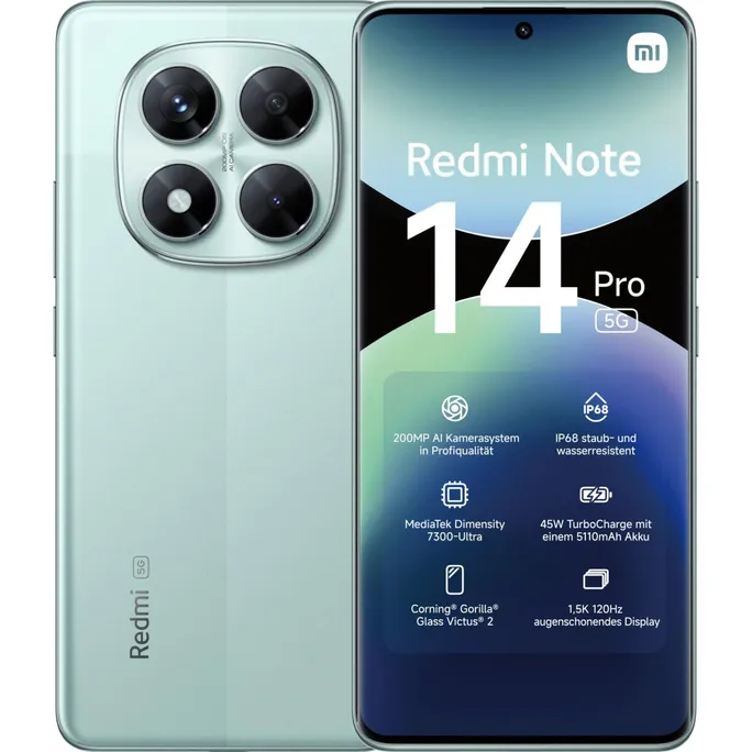 Xiaomi Redmi Note 14 Pro 5G 8/256GB Dual-SIM Smartphone coral green