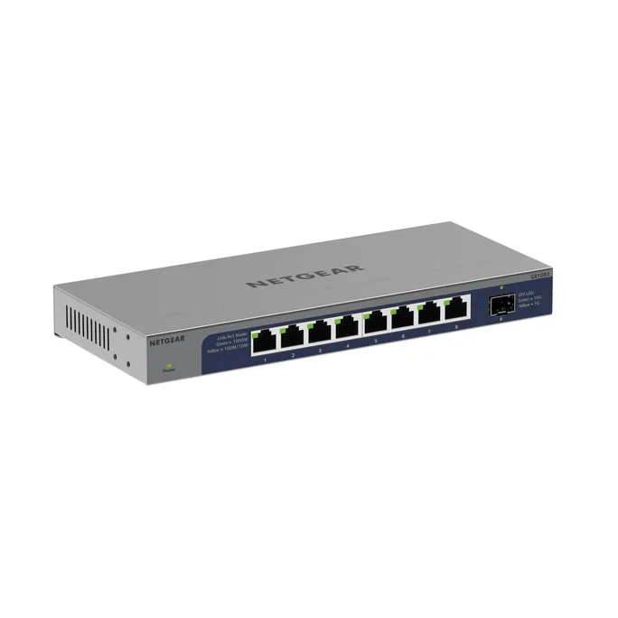 NETGEAR (GS108MX) Switch10GB Ethernet, 10G Multi-Gigabit Ports, 1 Multi Gig SFP+ Ports, Prosafe Protection, Perfect Lifetime Support , Desktop or Rackable Position