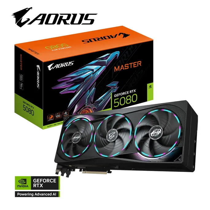GIGABYTE AORUS GeForce RTX 5080 MASTER 16G Grafikkarte HDMI/DP