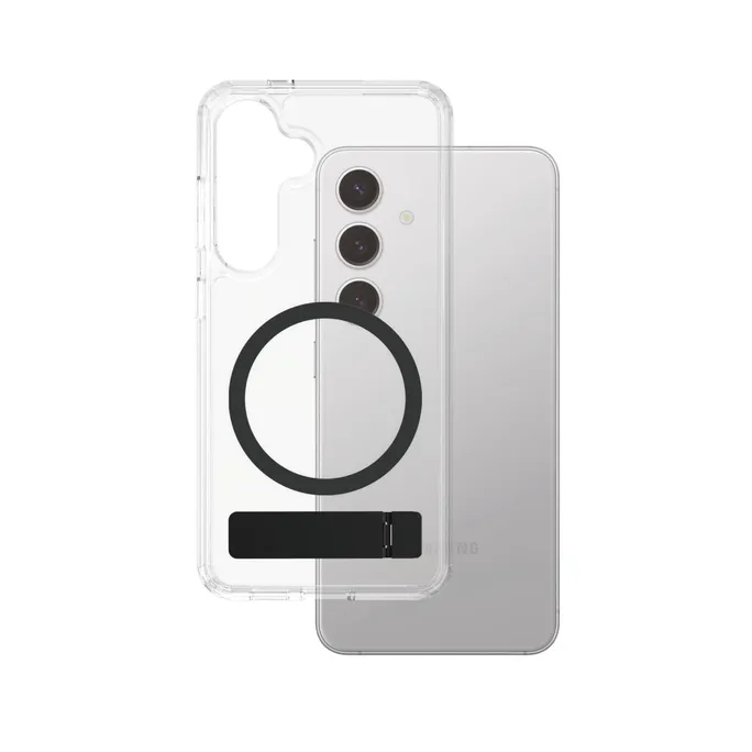 CARE by PanzerGlass® Feature Case Clear Kickstand & QI Compatible Galaxy S25+