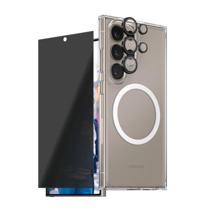 CARE by PanzerGlass® Flagship 3-in-1 Privacy Bundle Samsung Galaxy S25 Ultra