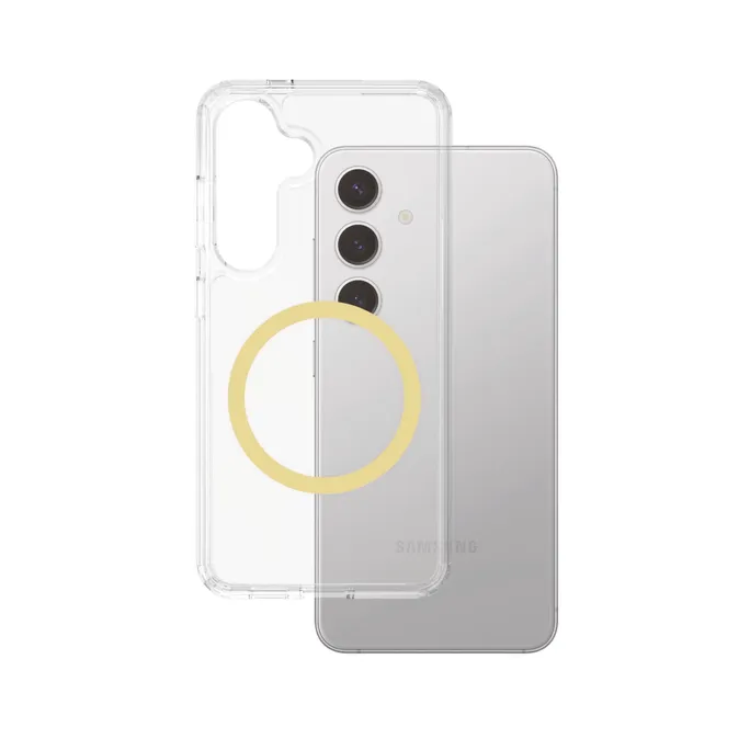 CARE by PanzerGlass® Flagship Case Clear w. Chardonnay QI Galaxy S25