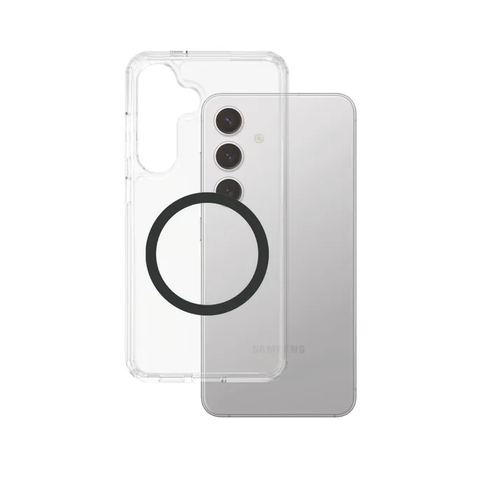 CARE by PanzerGlass® Flagship Case Clear/Black QI Compatible Galaxy S25 Plus
