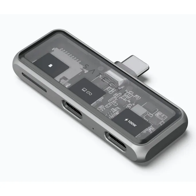 Satechi Mobile XR Hub 2-Port USB-C (1x 100W PD) mit microSD Reader Space Grau