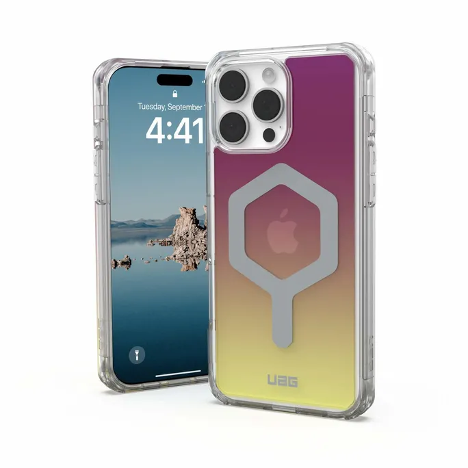 UAG Urban Armor Gear Plyo MagSafe Case Apple iPhone 16 Pro kastanienbraun-gelb/transparent/Ombre