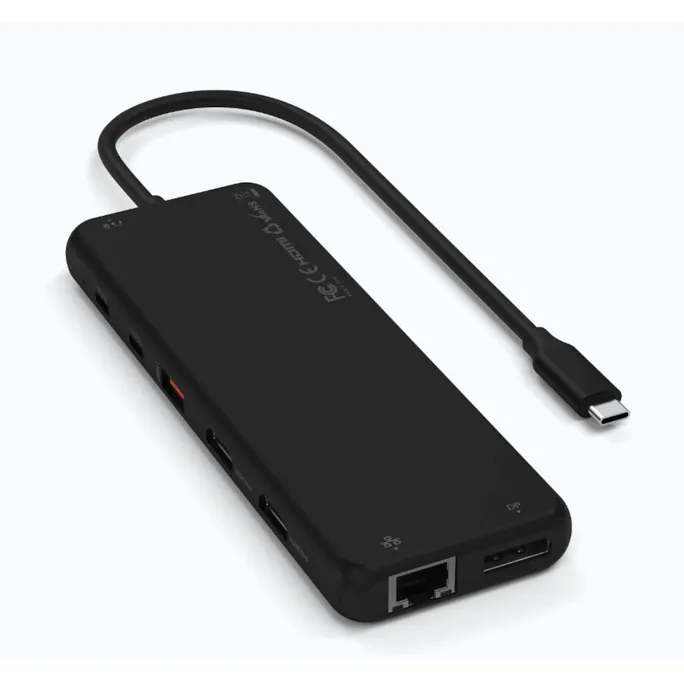 Satechi USB-C (1x 85W PD) 13-in-1 Triple Display Multiport Adapter Schwarz