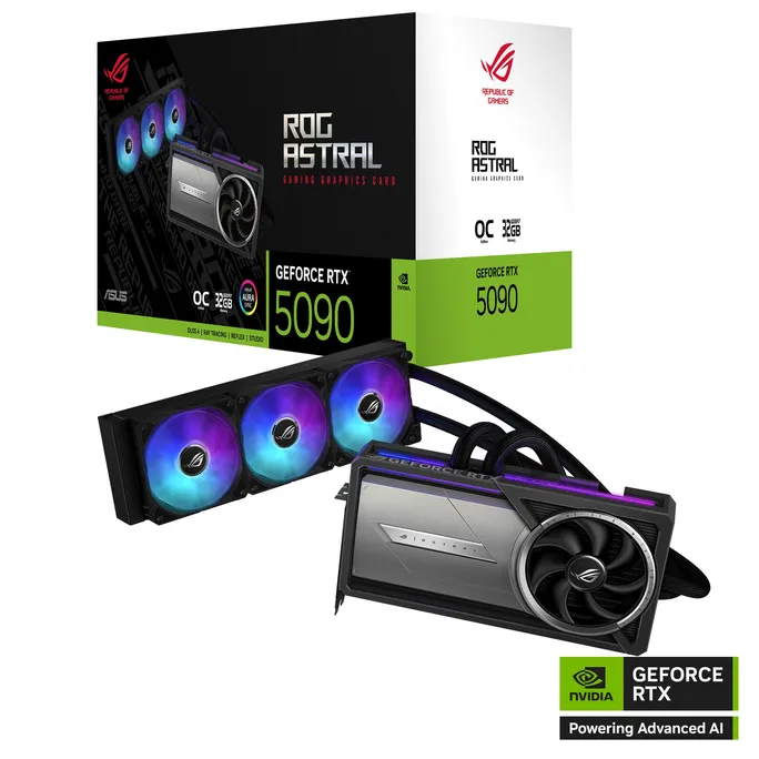 ASUS ROG-ASTRAL-LC-RTX 5090 O32G GAMING Grafikkarte 32GB GDDR7, 2xHDMI, 3xDP