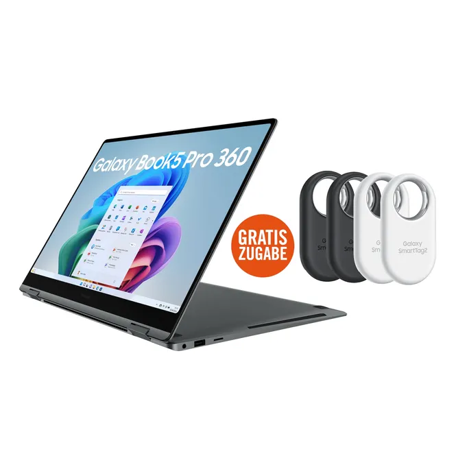 SAMSUNG Galaxy Book5 Pro 360 16" AMOLED Ultra 5 226V 16/512GB SSD Win11 Copilot+PC + 4x SmartTag2