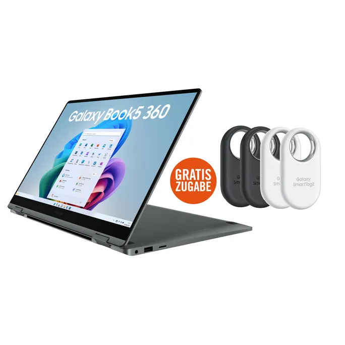 SAMSUNG Galaxy Book5 360 15" AMOLED Ultra 5 226V 16GB/512GB SSD Win11 Copilot+PC + 4x SmartTag2