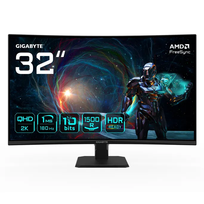 GIGABYTE GS32QCA 31.5 Zoll WQHD Curved VA LED 16:9 180 Hz Gaming Monitor