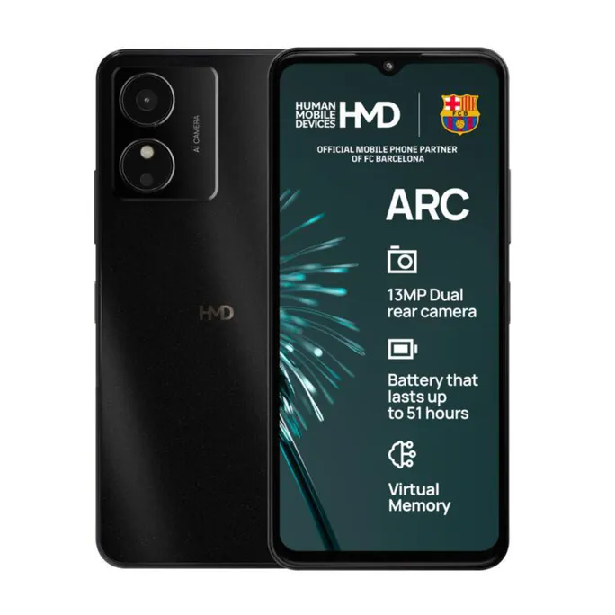 HMD Arc 4/64 GB Shadow Black 16,6 cm (6,52") Android 14 Smartphone
