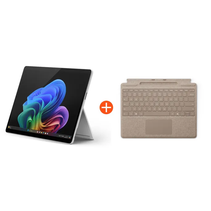 Microsoft Surface Pro (11. Edition) Copilot+ PC 13" OLED 2in1 Dune Snapdragon® X Elite 16GB/1TB SSD Win11 EP2-08389  ohne Netzteil inkl. MS Surface Pro Keyboard mit Stiftaufbewahrung sand